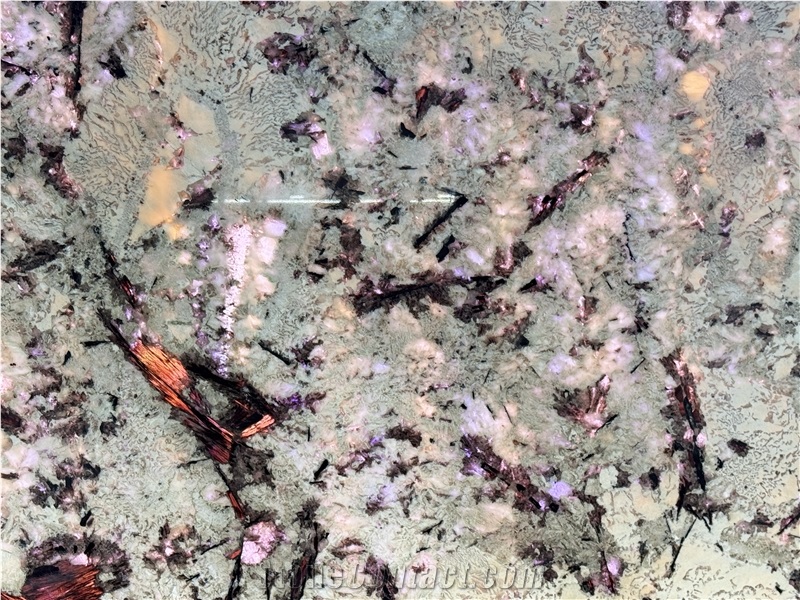 Big Crystal Tourmaline Patagonia Brazilian Quartzite Slabs