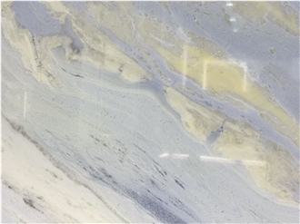 Blue Cielo Sky Brazilian Marble Slabs With Diagonal Veins