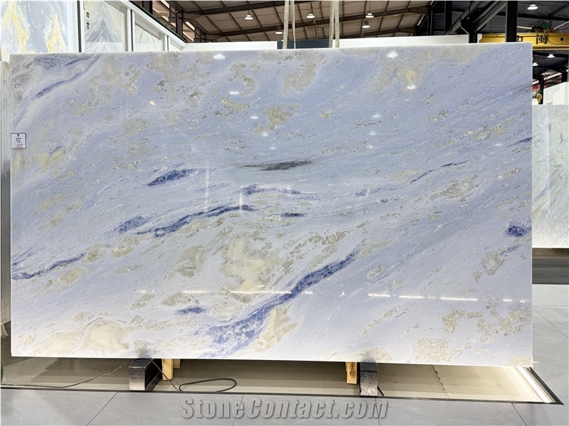 Blue Sky River Ocean Brazil Marble Slabs  For Wall-Cladding