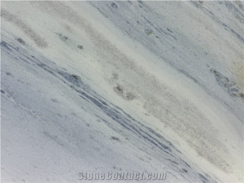 Calcita Azul Polished Crystal Marble Slabs For Wall-Cladding