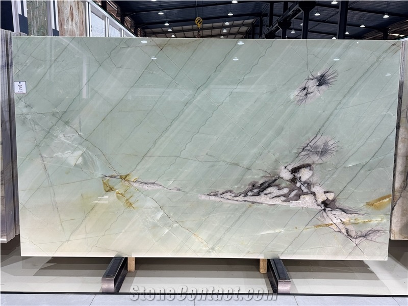 Cristallo Tiffany Polished Quartzite Pear Blossom Snow Slabs