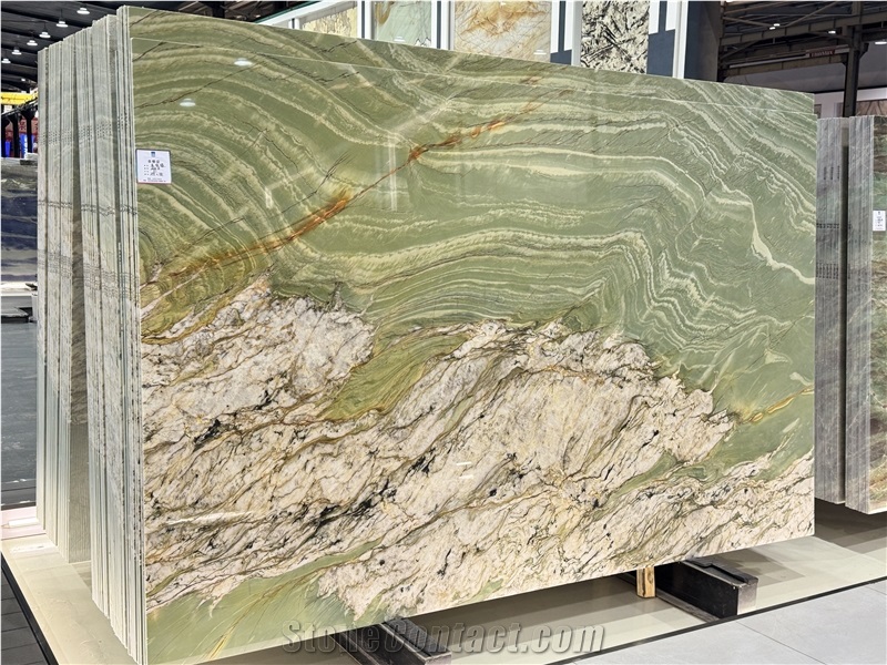 Cristallo Twilight Vivid Green Maestro Quartzite Slabs