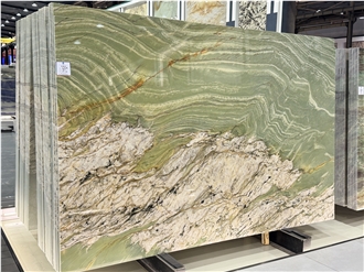 Cristallo Twilight Vivid Green Maestro Quartzite Slabs