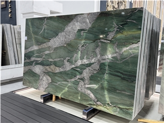 Fuchsite Crystal Quartzite Patagonia Green For Wall Slabs