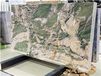 Fuchsite Crystal Quartzite Polished Patagonia Green  Slabs