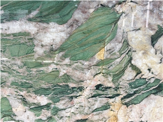 Fuchsite Crystal Quartzite Polished Patagonia Green  Slabs