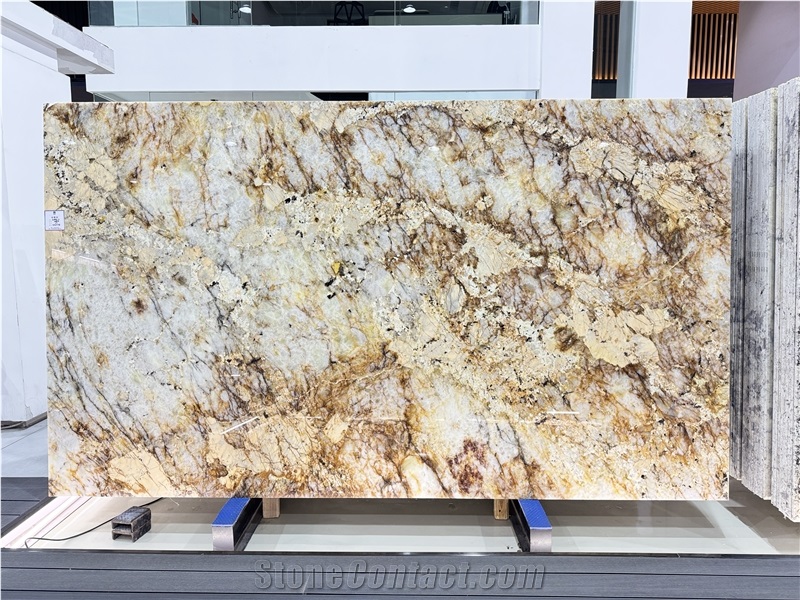 Golden Crystal Patagonia Brazilian Polished Quartzite Slabs