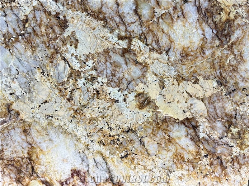 Golden Crystal Patagonia Brazilian Polished Quartzite Slabs