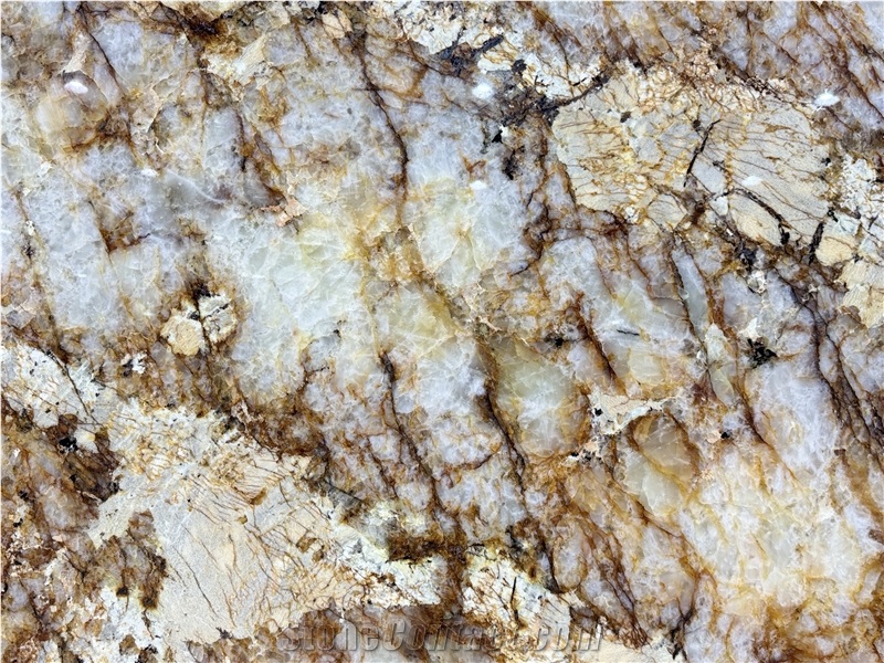 Golden Crystal Patagonia Brazilian Polished Quartzite Slabs