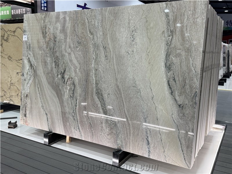 Macaubas Fantasy Brazil Quartzite Slabs For Wall-Cladding