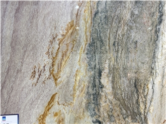 Macaubas Fantasy Gold Veins Brazilian Quartzite Slabs