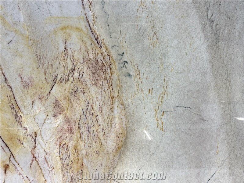 Macaubas Fantasy Gold Veins Brazilian Quartzite Slabs