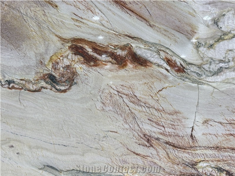 Macaubas Fantasy Polished Quartzite Rainbow Impression Slabs