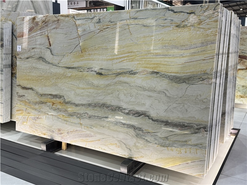Macaubas Fantasy Rainbow Impression Polished Quartzite Slabs
