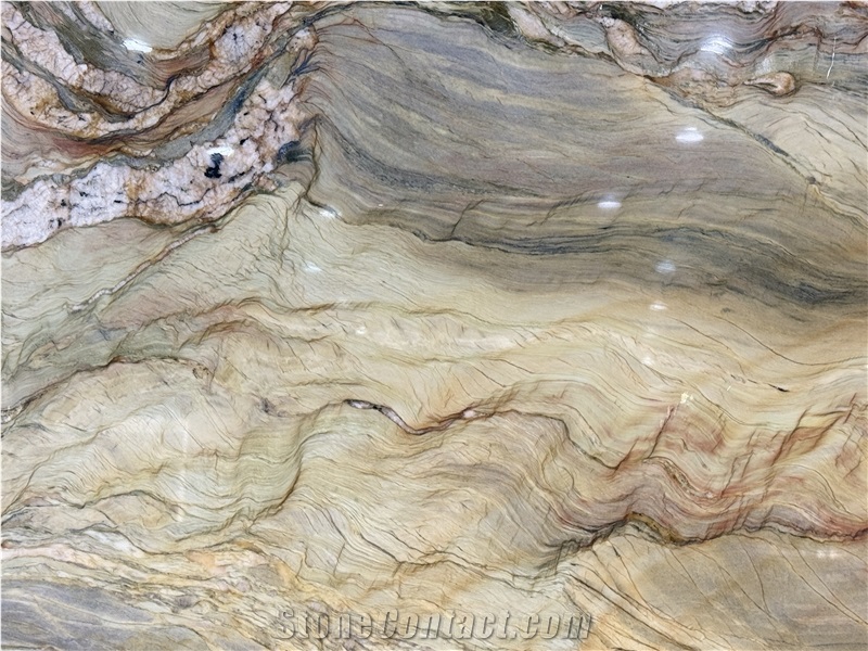 Macaubas Gold Fusion Brazilian Polished Quartzite Slabs