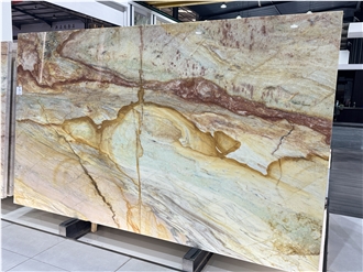 Macaubas Illusion Gold Brazilian Polished Quartzite Slabs