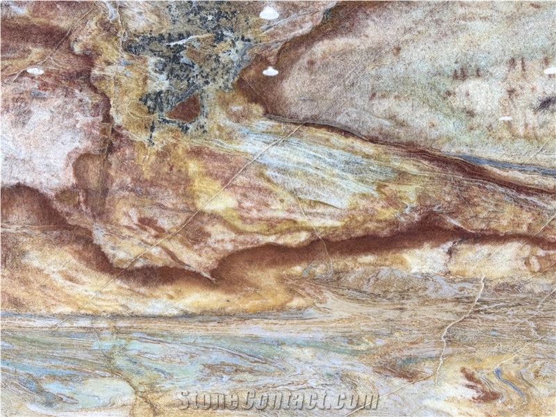 Macaubas Illusion Gold Brazilian Polished Quartzite Slabs