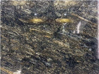 Metalicus Polished Brazil  Granite With Gold Veins Slabs