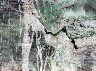 Moldavite Crystal Green Quartzite Slabs For Wall-Cladding