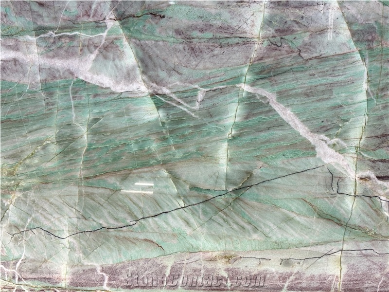 Moldavite Crystal Green Vivid Polished Quartzite Slabs