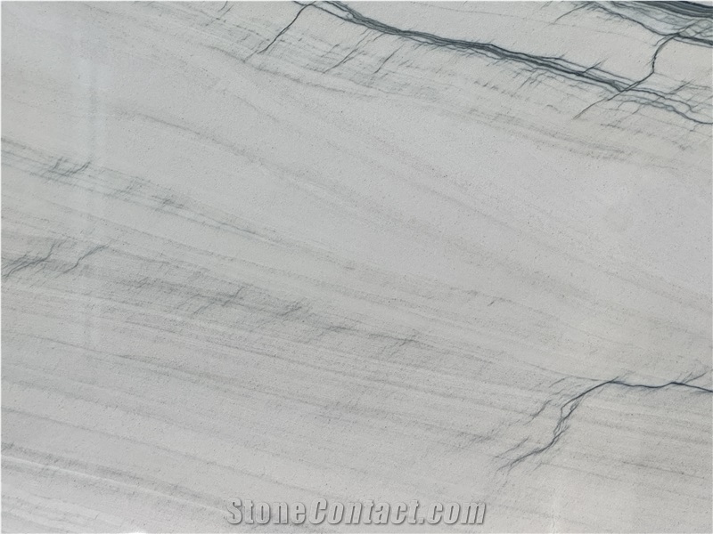 Perla White Quartzite Slabs For Interior Floor Decorative