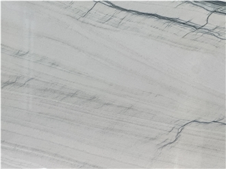 Perla White Quartzite Slabs For Interior Floor Decorative