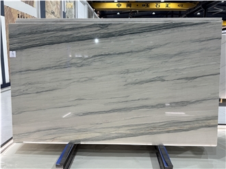Perla White Quartzite With Green Veins Quartzite Slabs