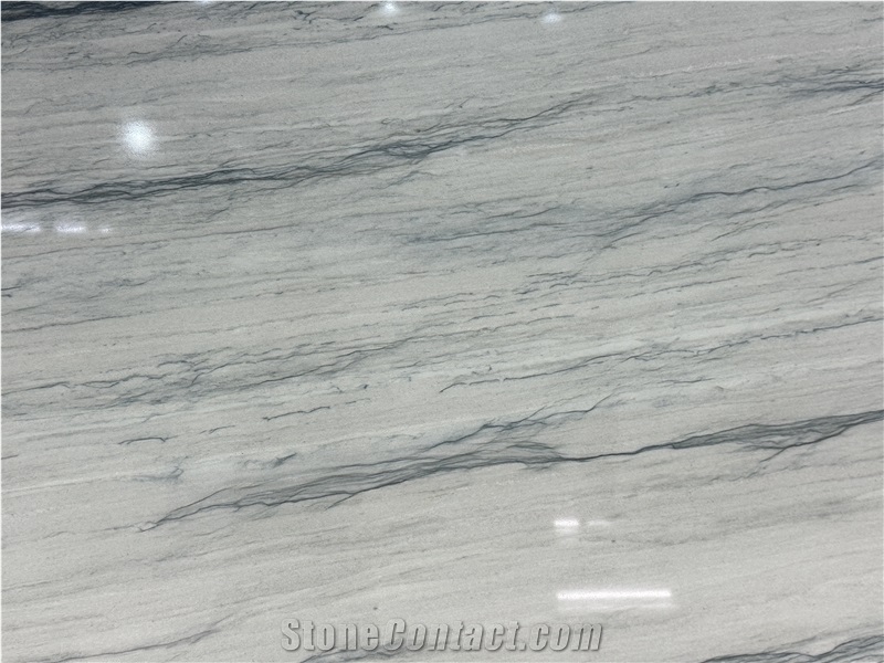 Perla White Quartzite With Green Veins Quartzite Slabs