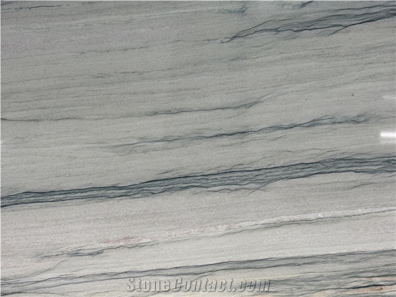 Perla White Quartzite With Green Veins Quartzite Slabs