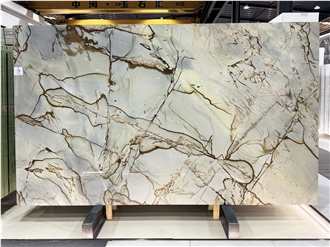 Roman Impression Quartzite Slabs With Blue Deep Root