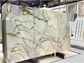 Roman Impression Quartzite Slabs With Blue Deep Root