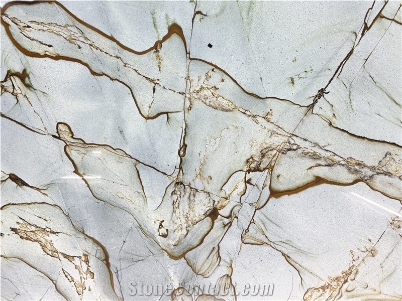 Roman Impression Quartzite Slabs With Blue Deep Root