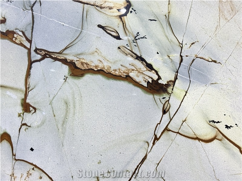 Roman Impression Quartzite Slabs With Blue Deep Root