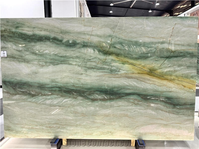 Royal Emerald Green Canyon Brazil Luxurious Quartzite Slabs
