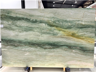 Royal Emerald Green Canyon Brazil Luxurious Quartzite Slabs