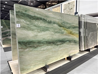Royal Emerald Green Canyon Brazil Luxurious Quartzite Slabs
