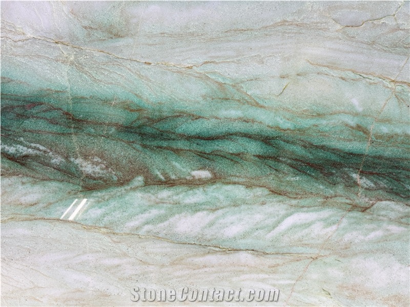 Royal Emerald Green Canyon Brazil Luxurious Quartzite Slabs
