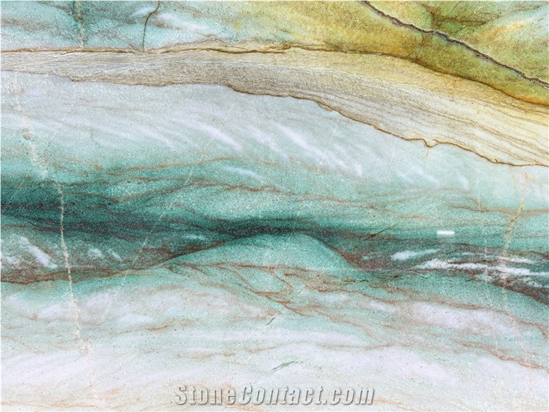 Royal Emerald Green Canyon Brazil Luxurious Quartzite Slabs
