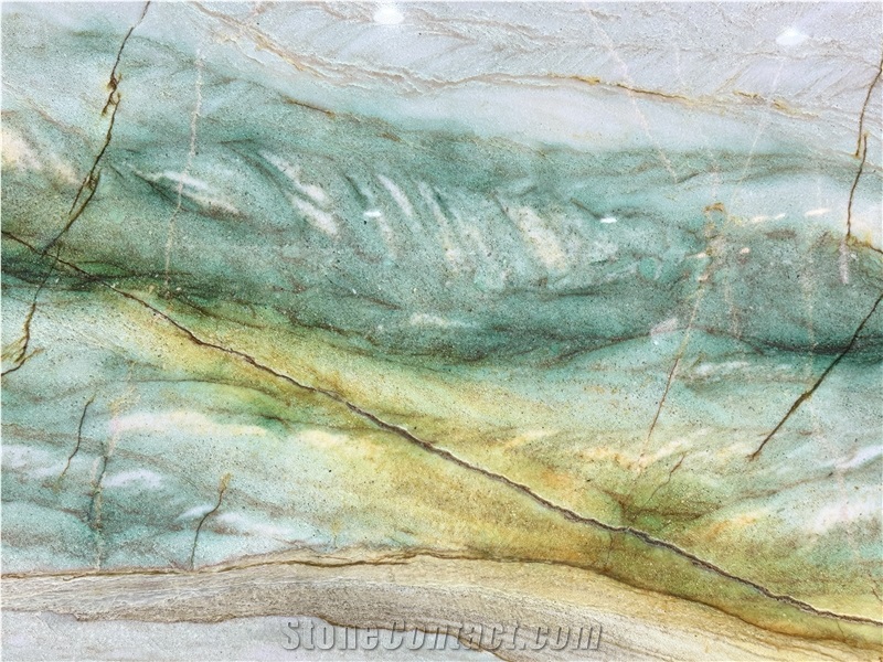 Royal Emerald Green Canyon Brazil Luxurious Quartzite Slabs