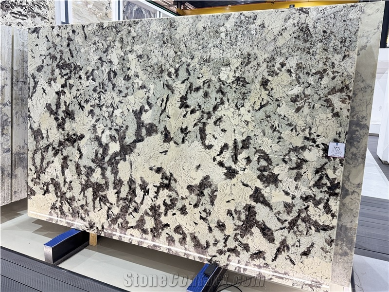 Splendor White Tourmaline Brazilian Polished Granite Slabs