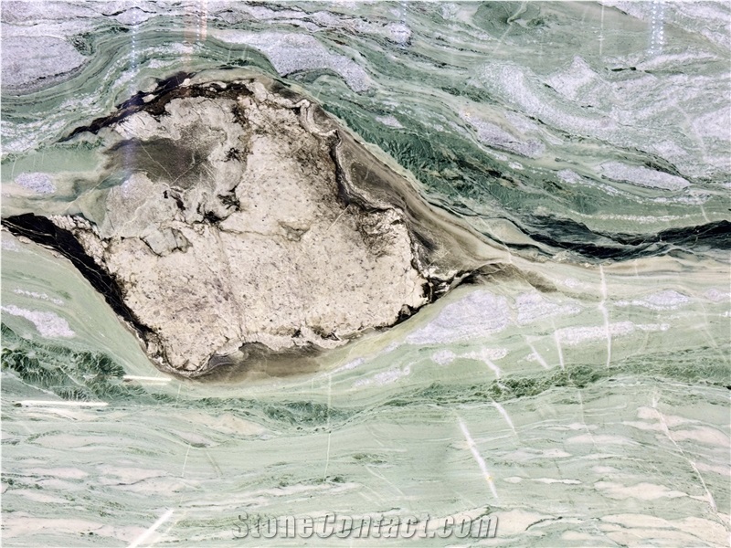 Victoria Green Grand Pattern Marble Slabs For Decorative