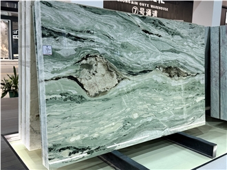 Victoria Green Grand Pattern Marble Slabs For Decorative