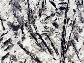 White Pandora Long Crystal Granite Slabs For Home Decorative