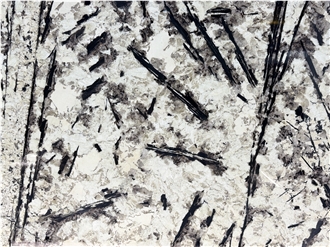 White Pandora Long Crystal Granite Slabs For Home Decorative