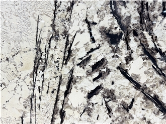White Pandora Long Crystal Granite Slabs For Home Decorative