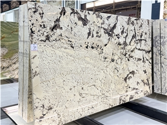White Splash Feathered Crystal Brazil Polished Granite Slabs