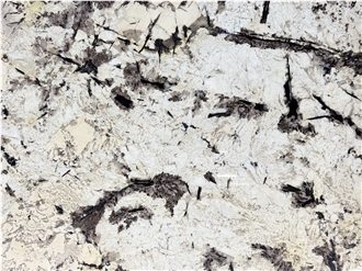 White Splash Feathered Crystal Brazil Polished Granite Slabs