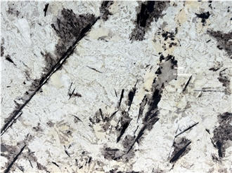 White Splash Feathered Crystal Brazilian Granite Slabs