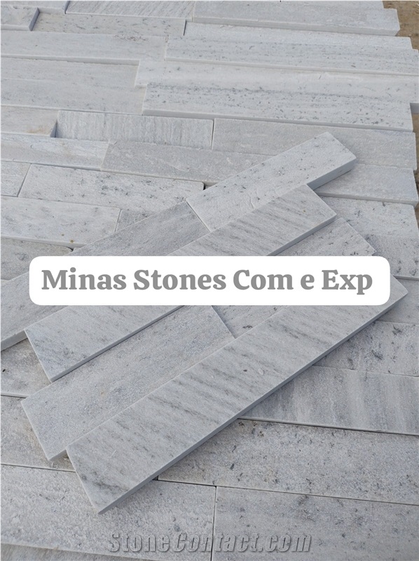 Sao Tome White Quartzite Stripped Tiles