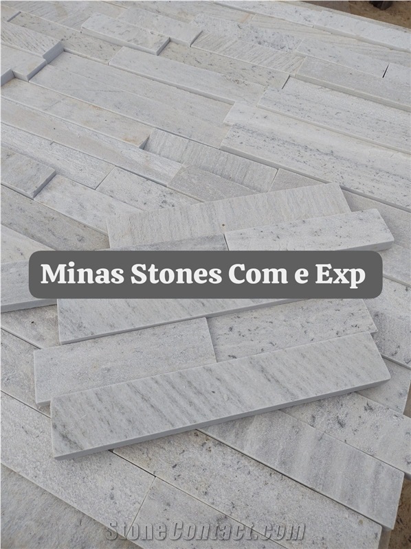 Sao Tome White Quartzite Stripped Tiles